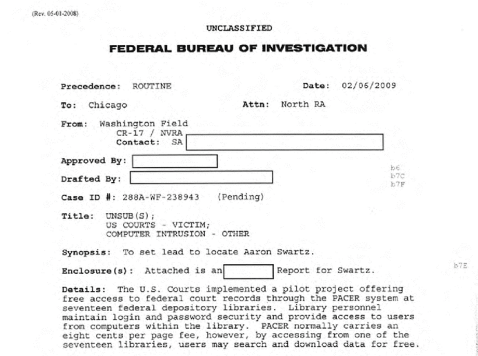 First FBI FOIA Letter Public Affairs Data Journalism at Stanford