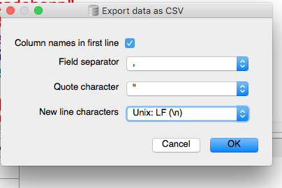 sqlite from csv