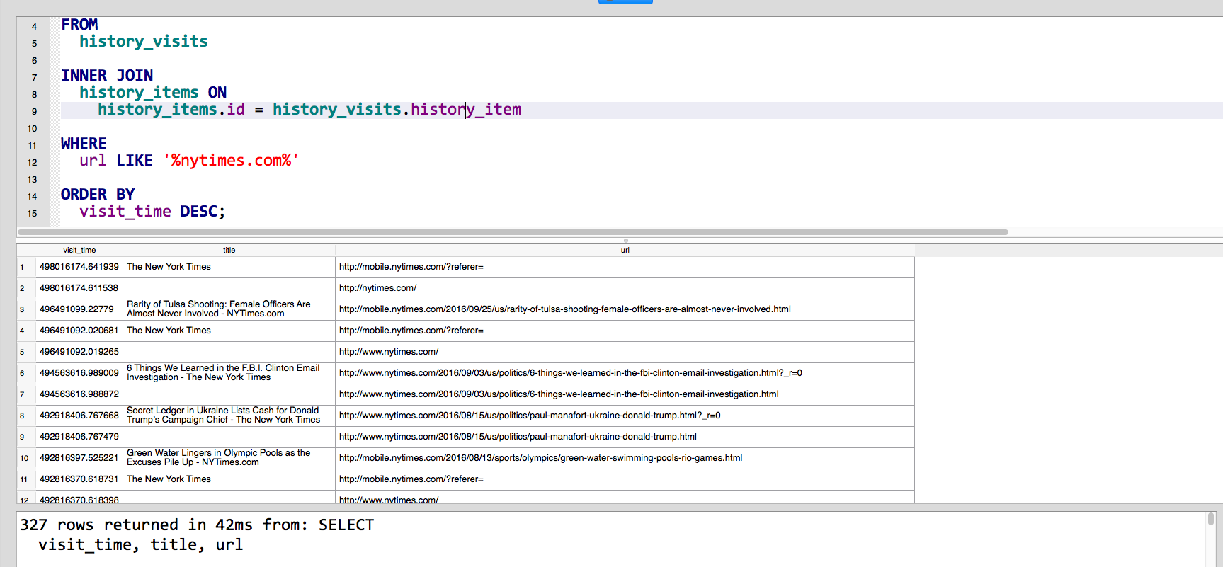 sqlite browser safari